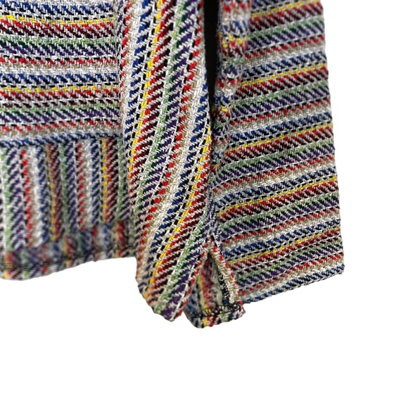El Paso Unisex Striped Baja Hoodie Pullover Sweater Size L Colorful Beach Boho - Picture 6 of 8